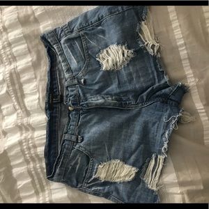 Forever 21 ripped jean shorts